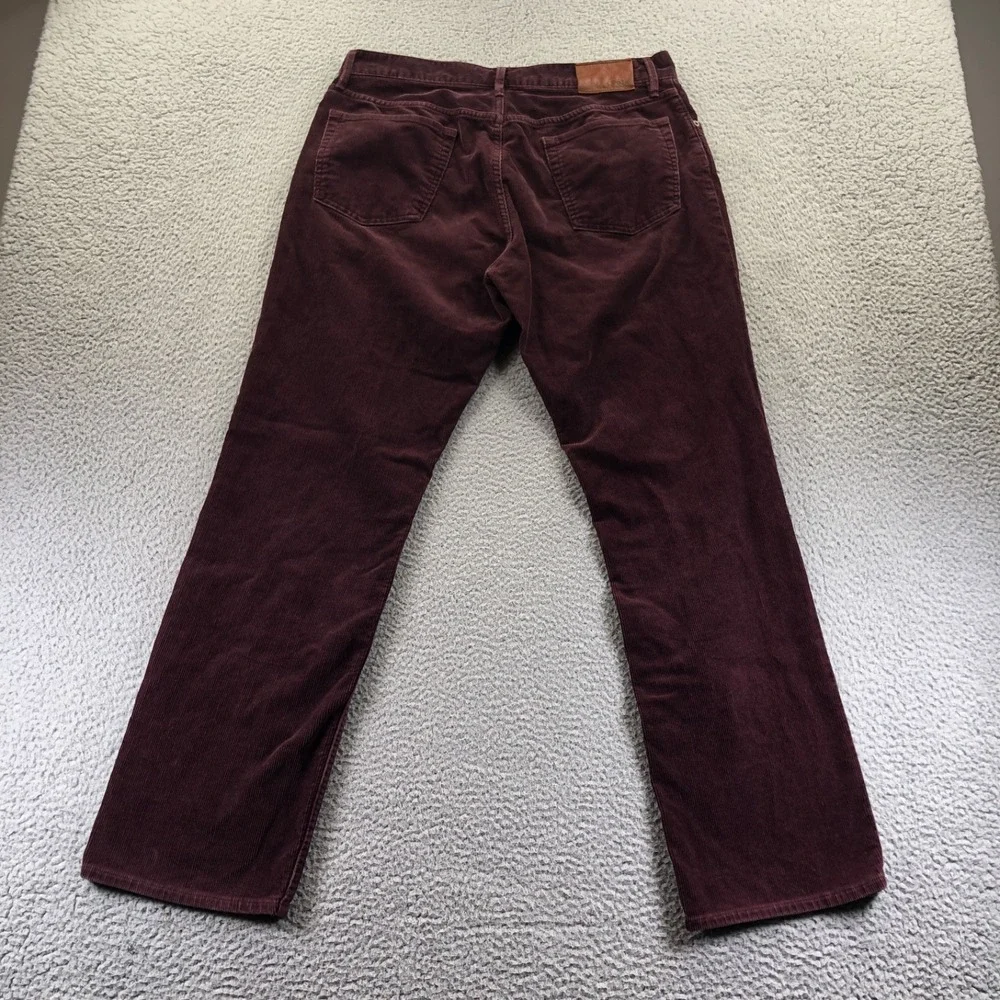 Polo Ralph Lauren Pants Mens 33x32 Burgundy Corduroy 5 Pocket Straight Leg